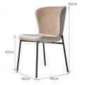 Faux leather injection mold foam metal dining chair